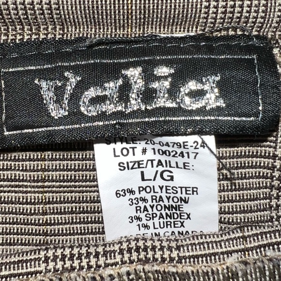 Valia high low brown and gold stretch flare skirt size L - Picture 2 of 8